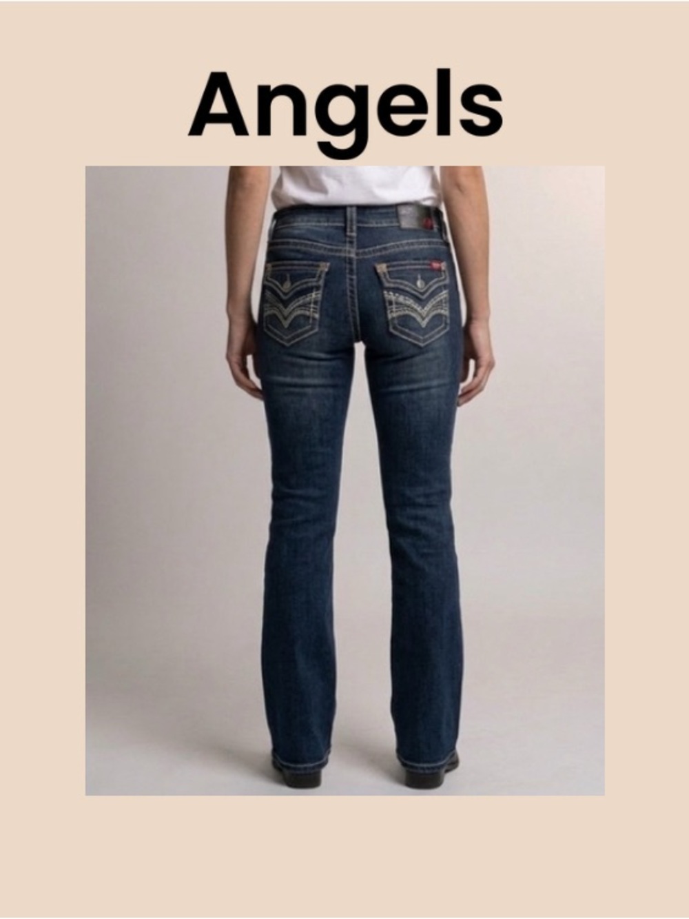 Angels Mid Rise Bootcut Designer Jeans Size 13